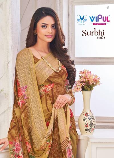 Surbhi Vol 2 By Vipul Fancy Georgette Saree Collection